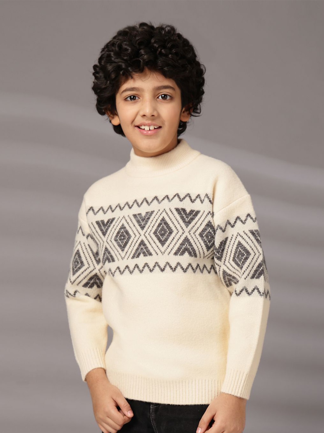 

Albion By CnM Boys Woollen Pullover, Cream