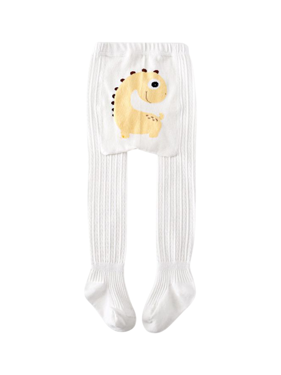 

SYGA Kids Printed Cotton Thigh-High Opaque Stockings, White