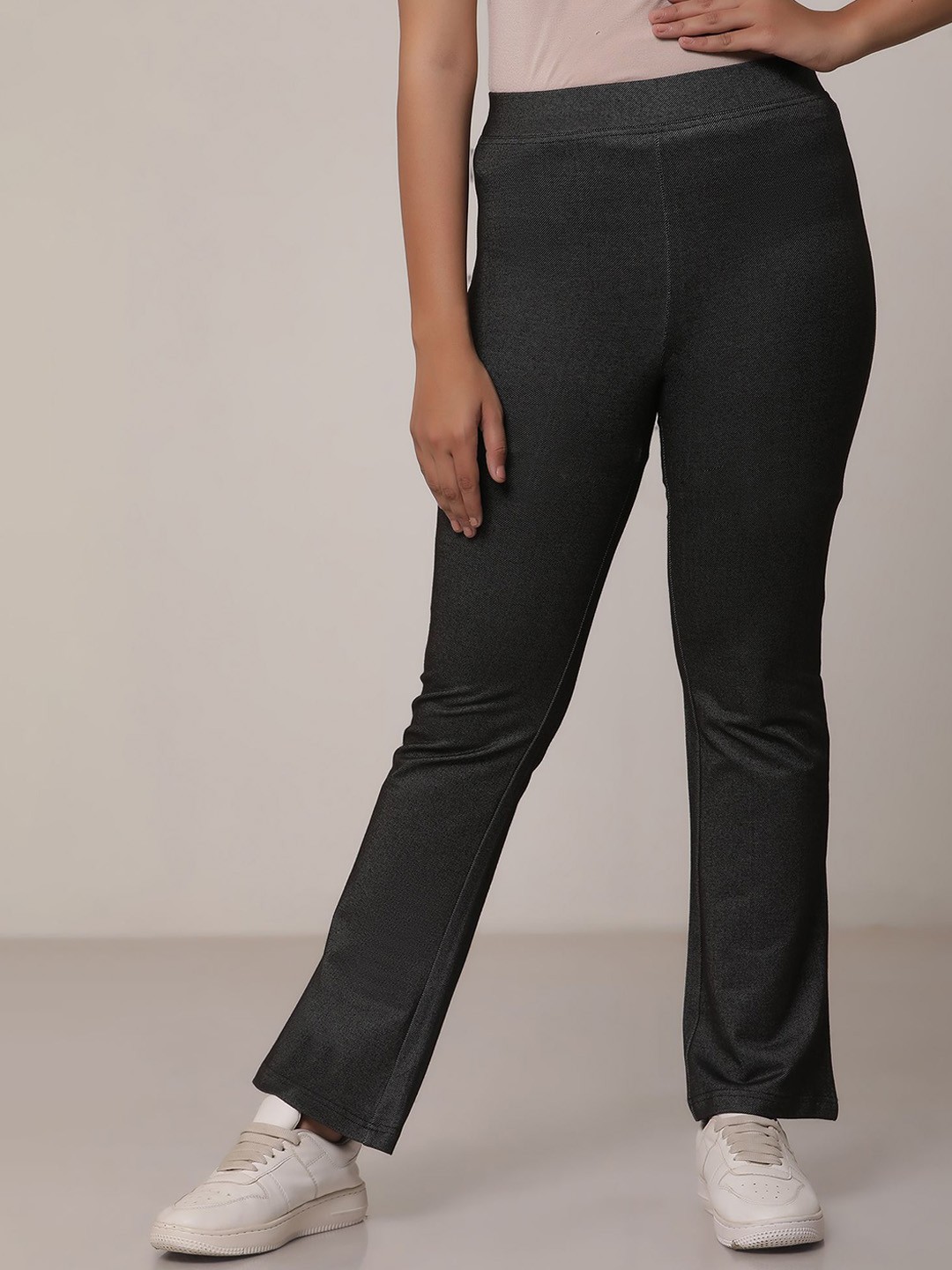 

elleven Women Skinny Fit Bootcut Trouser, Black