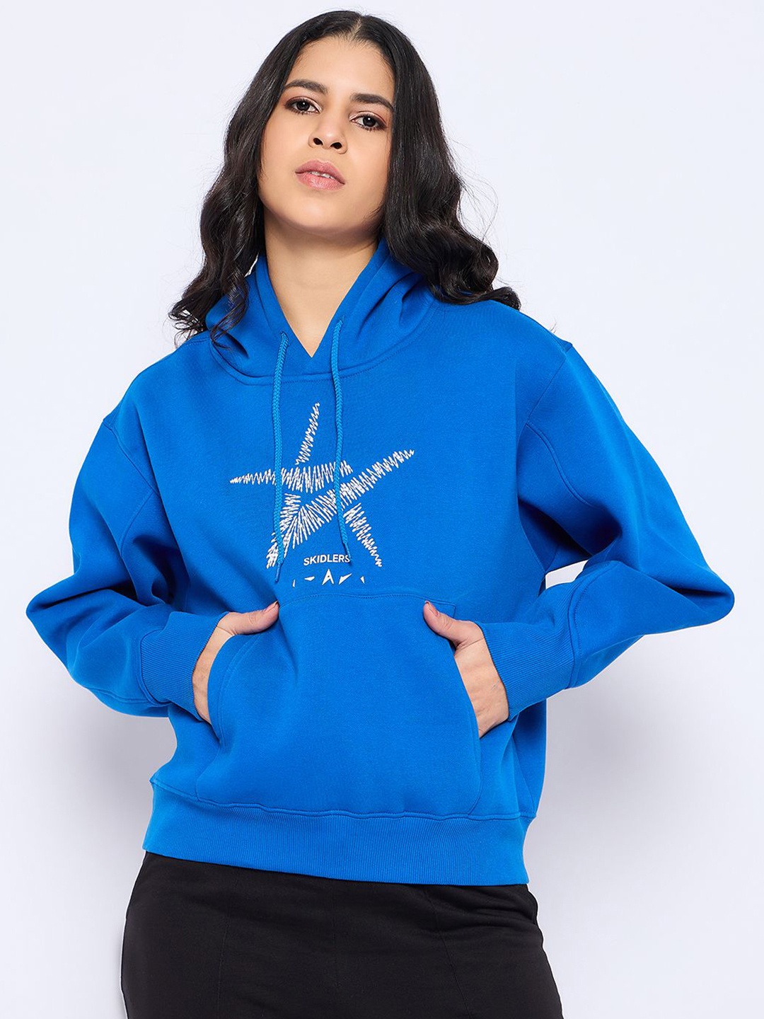 

Skidlers Women Oversized Hoodie, Blue