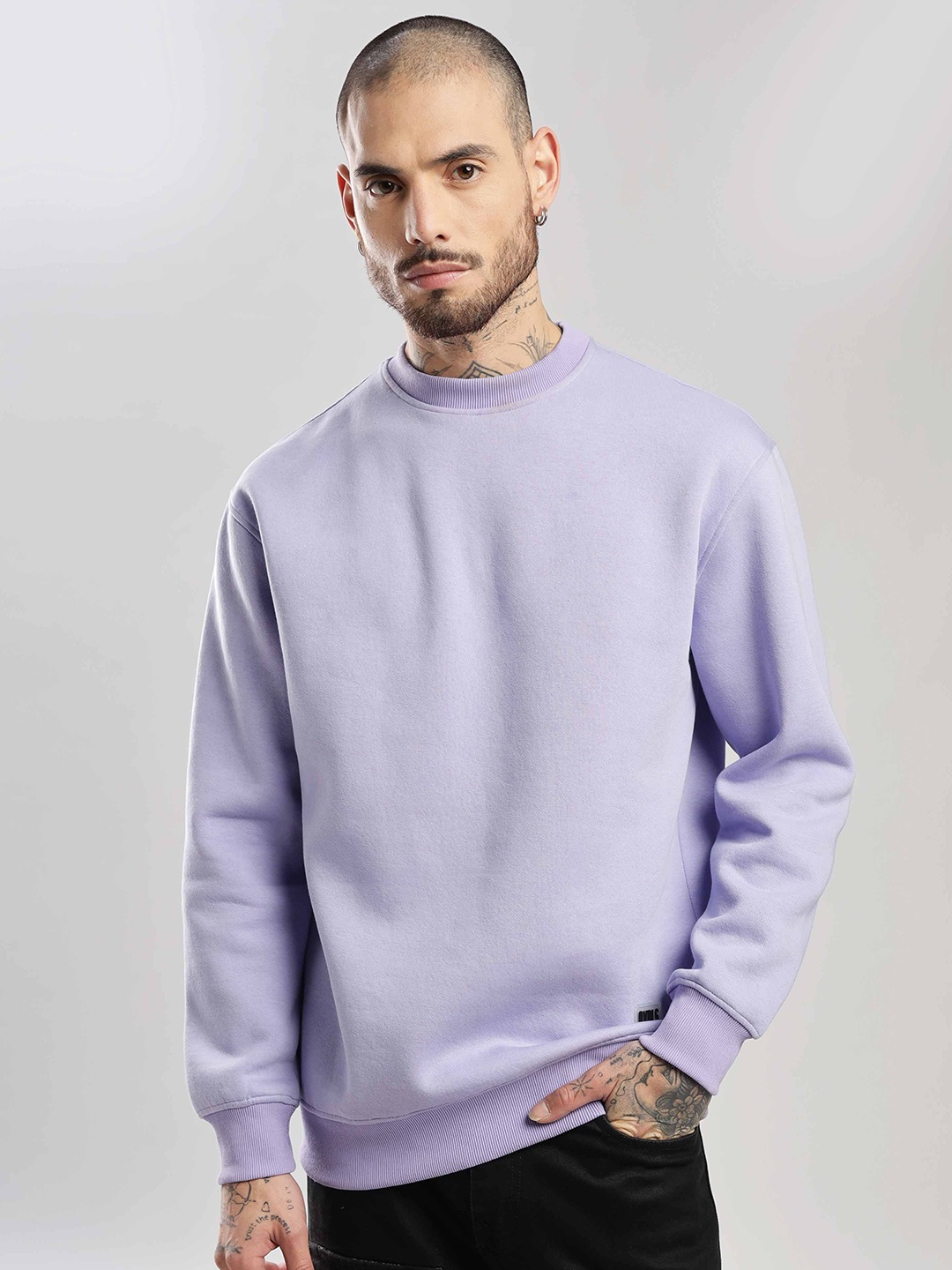 

Overlays Men Round Neck Sweatshirt, Lavender