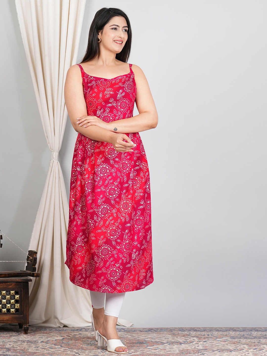 

VenderVilla Women A-Line Sleeveless Dress, Pink