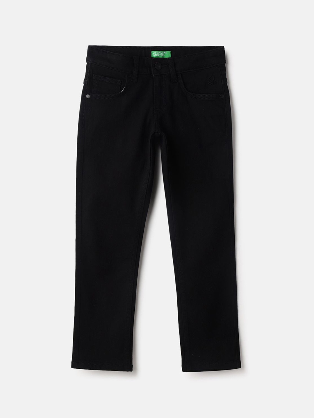 

United Colors of Benetton Boys Slim Fit Mid-Rise Jeans, Black
