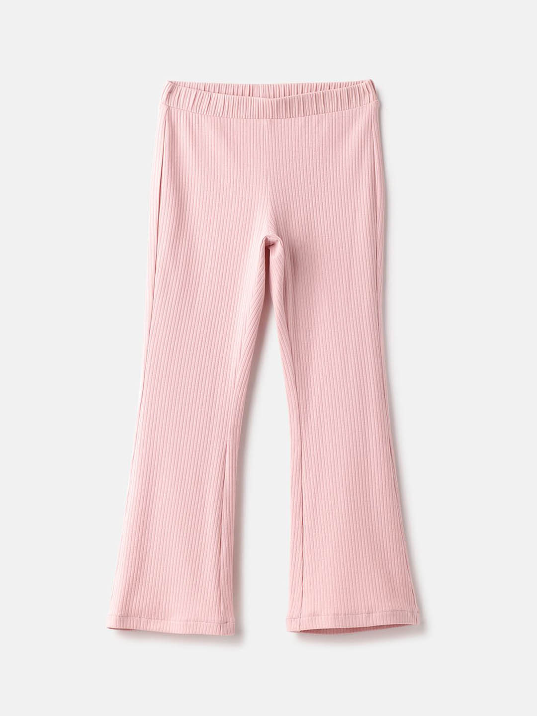 

United Colors of Benetton Girls Regular Fit Mid-Rise Trouser, Pink