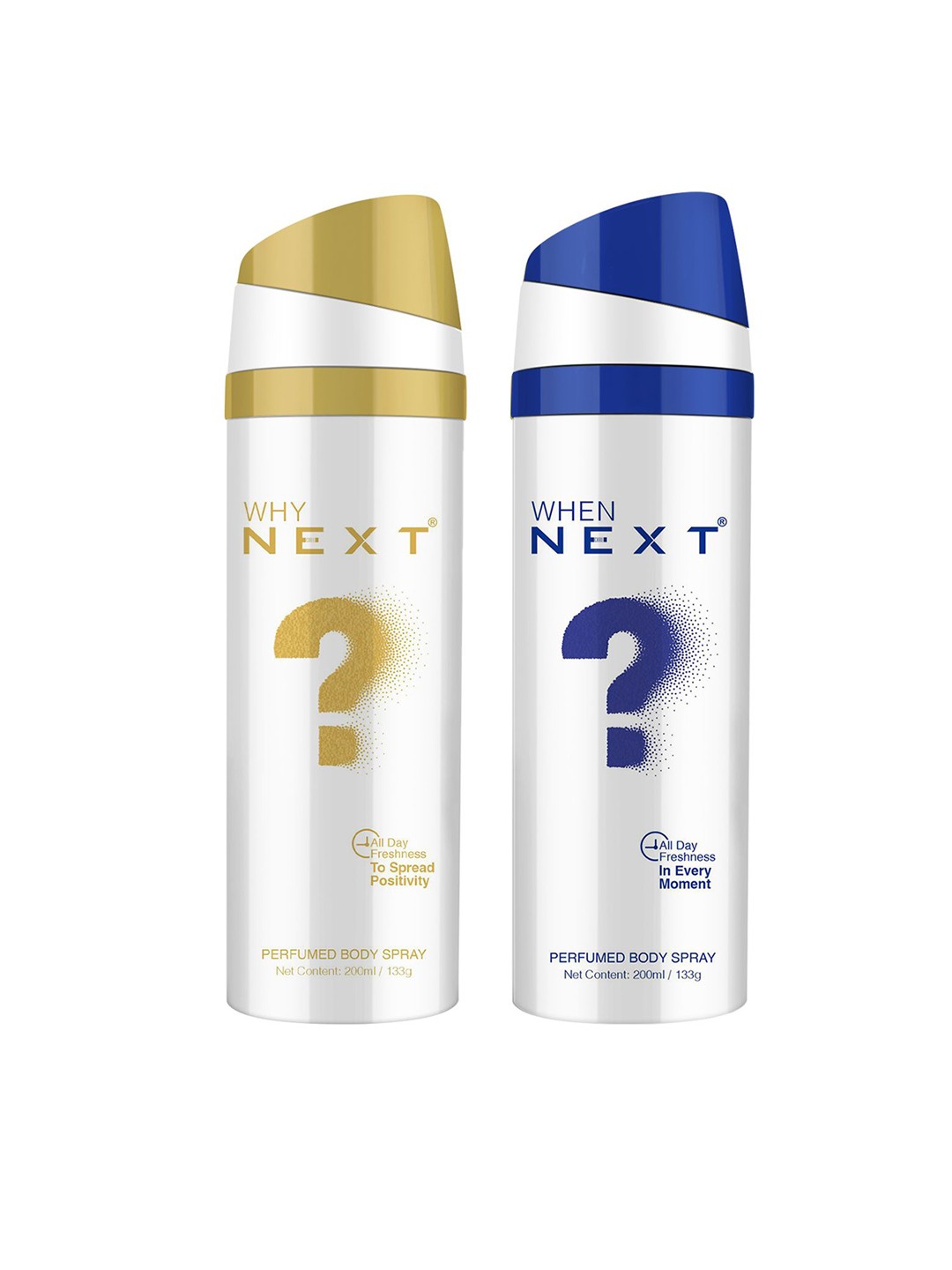 

NEXT CARE Set Of 2 When & Why Long Lasting Perfumed Body Spray - 200 ml Each, White