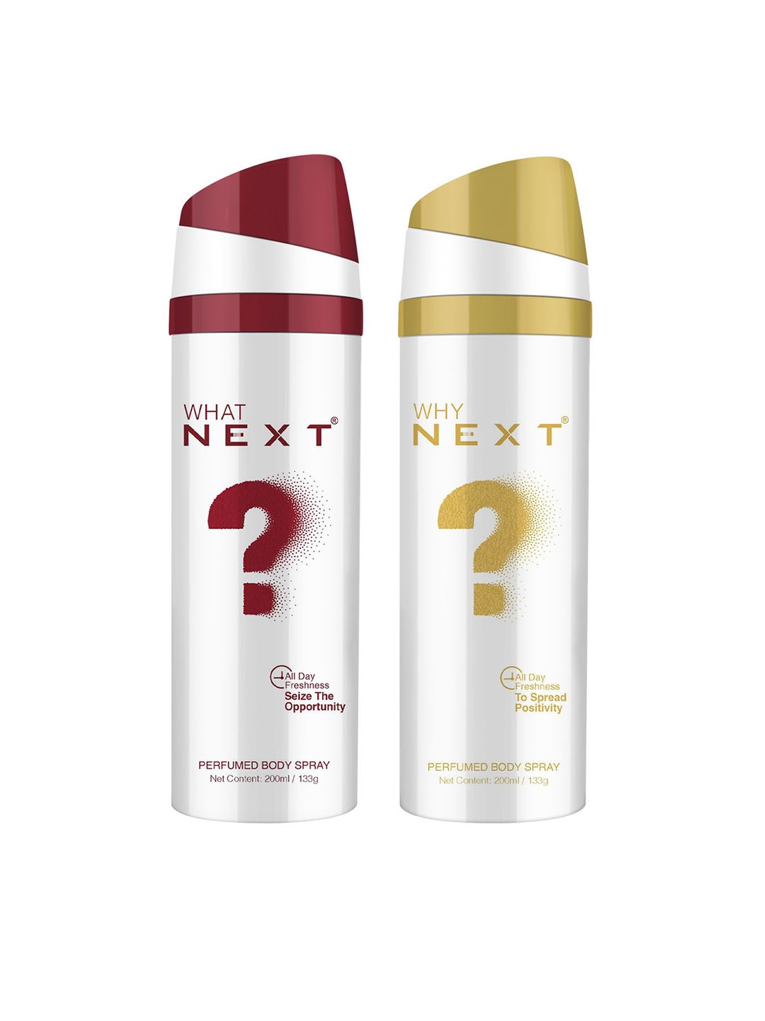 

NEXT CARE Set Of 2 What & Why Long Lasting Perfumed Body Spray - 200 ml Each, White