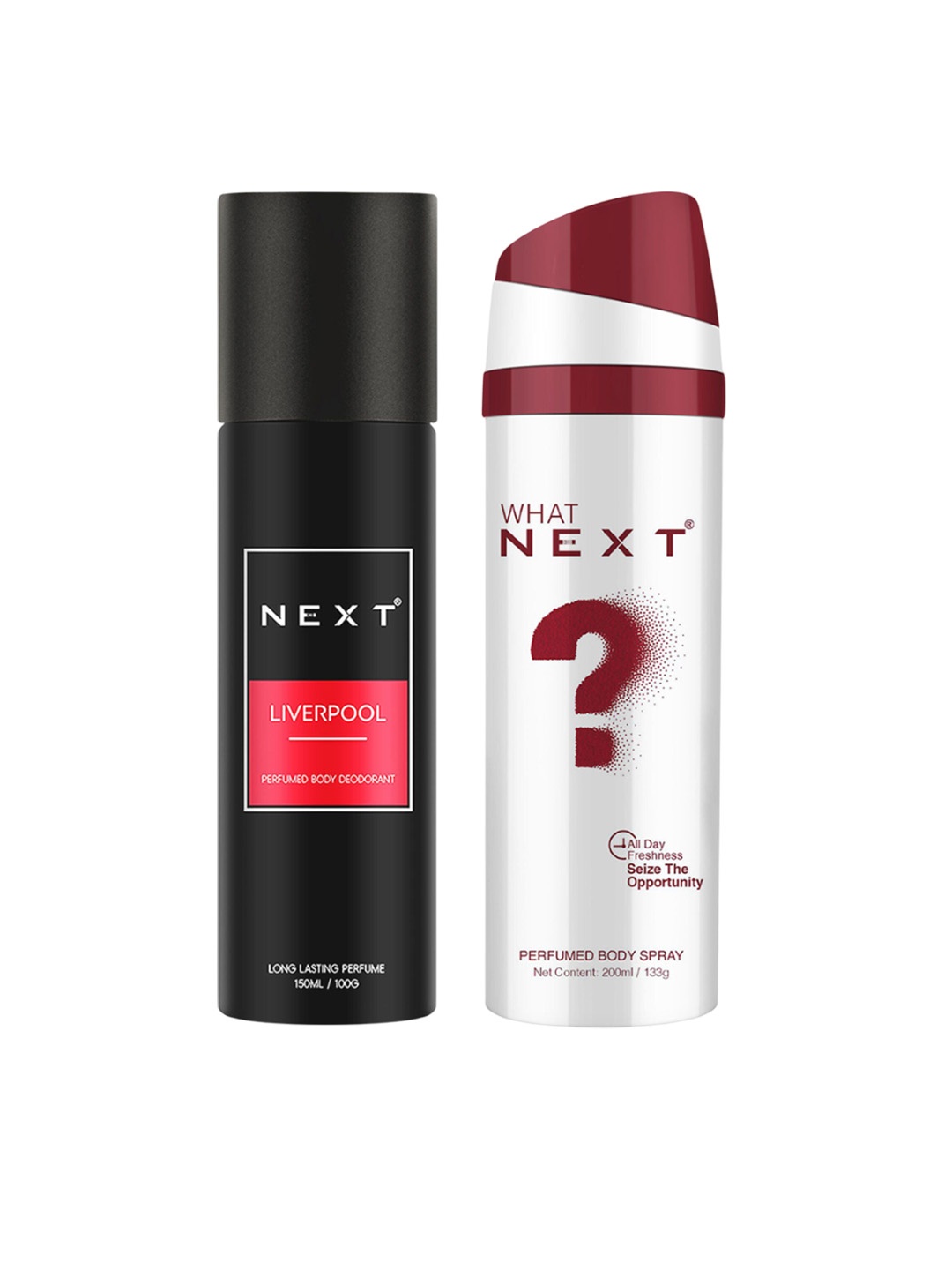 

NEXT CARE Liverpool & What Set Of 2 Odour Control Body Deodorant - 150 ml & 200 ml, Black