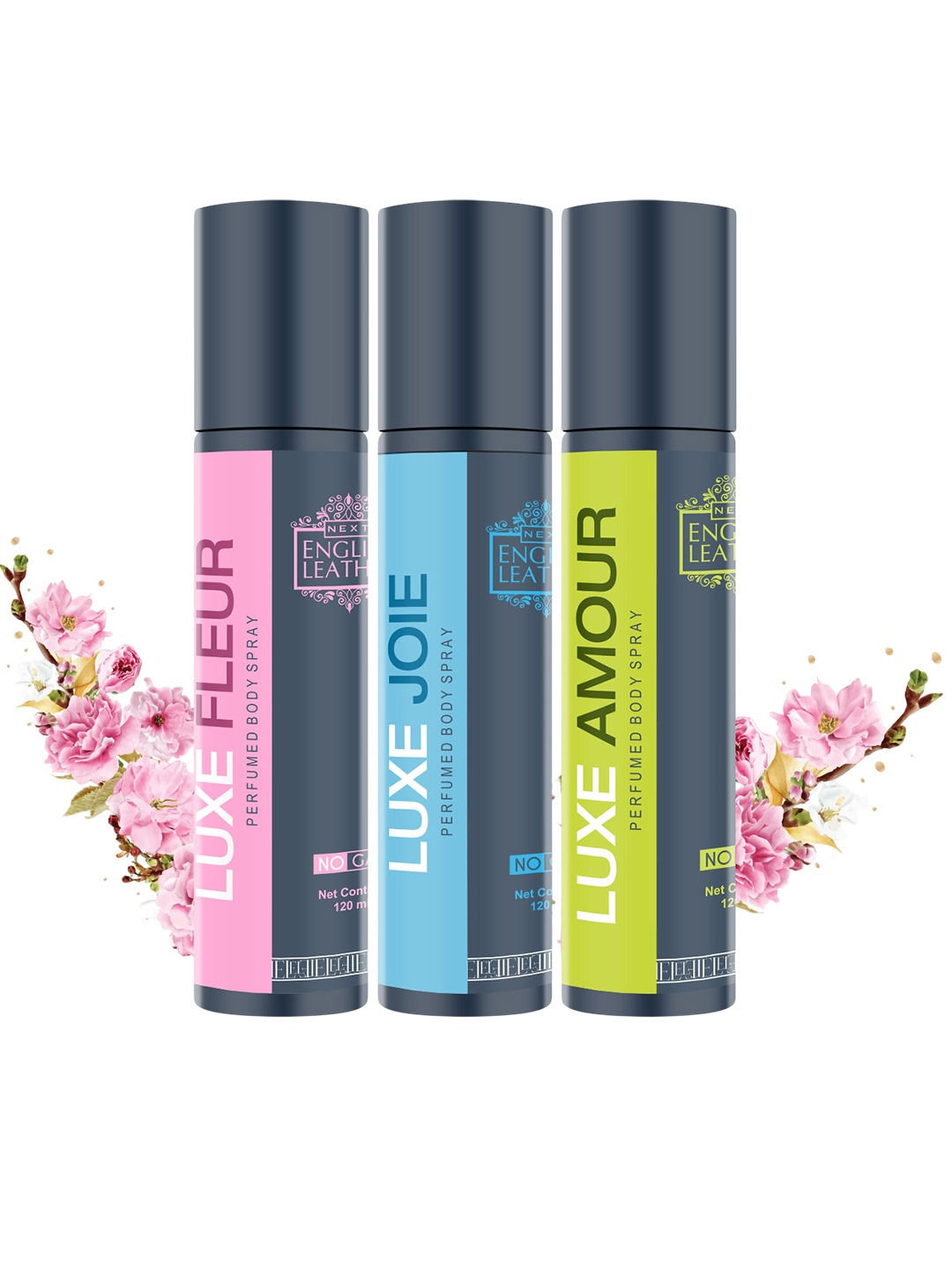 

NEXT CARE Set Of 3 English Leather Perfumed Body Spray - 120 ml Each, Grey