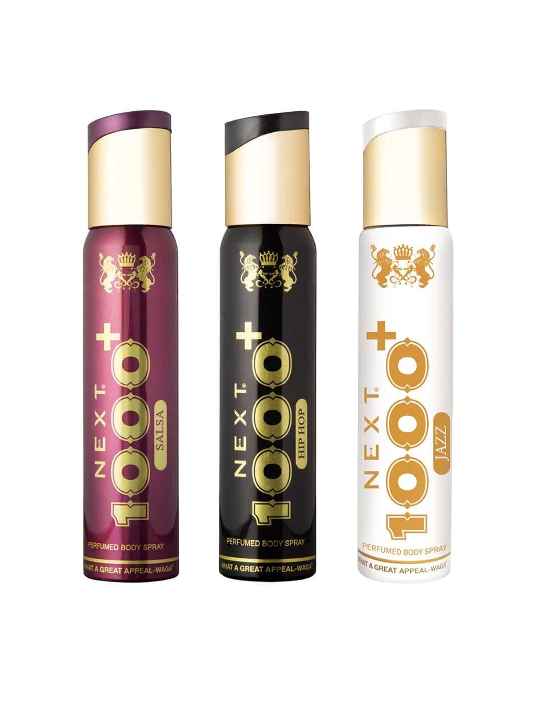 

NEXT CARE Set Of 3 Salasa, Hiphop & Jazz Perfumed Body Spray - 150 ml Each, Maroon