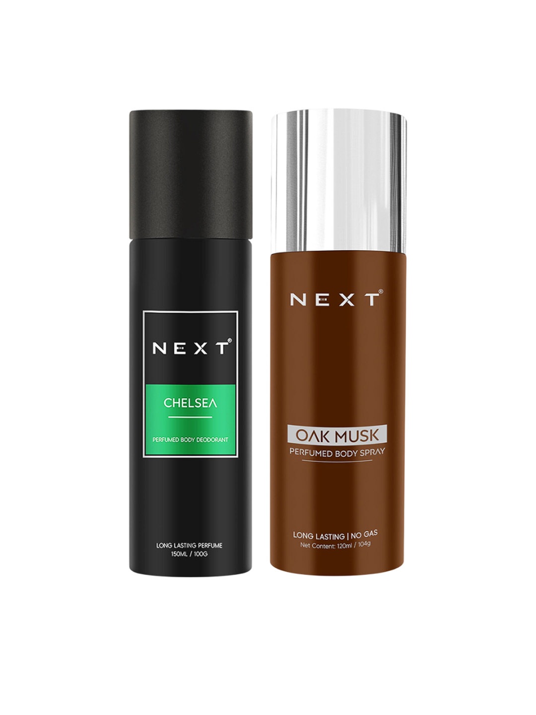

NEXT CARE Set Of 2 Chelsea Deodorant- 150 ml & Oak Musk Perfume Body Spray- 120 ml, Black