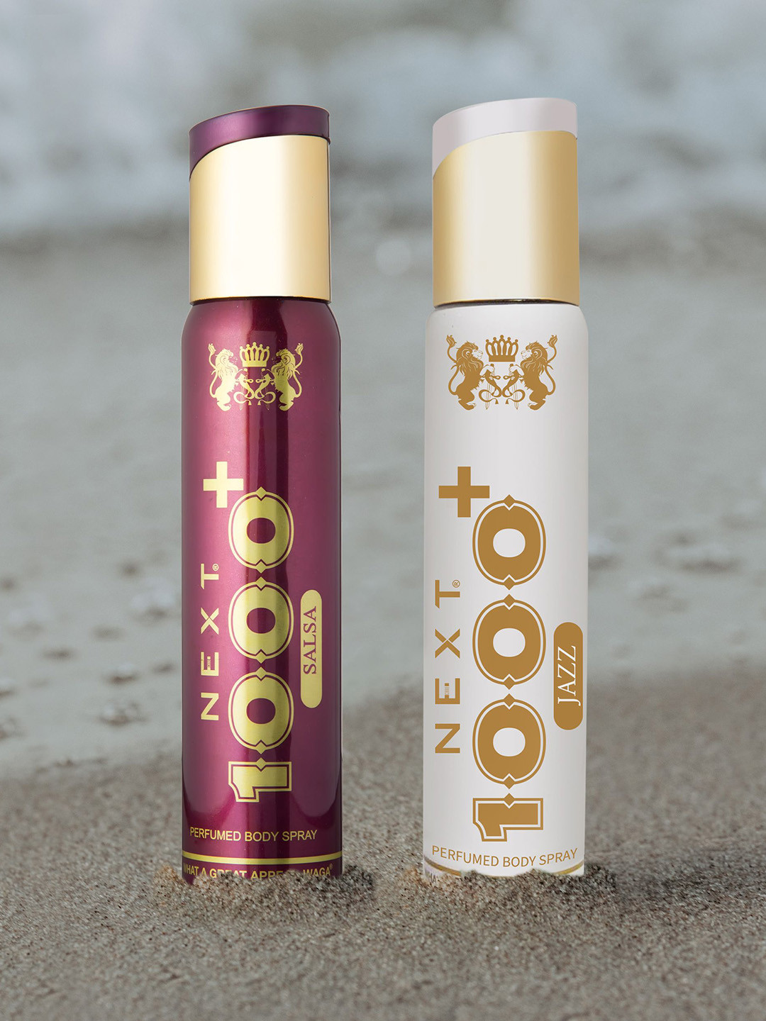 

NEXT CARE Set Of 2 1000+ Jazz & Salsa Long Lasting Perfmed Body Spray - 150 ml Each, White