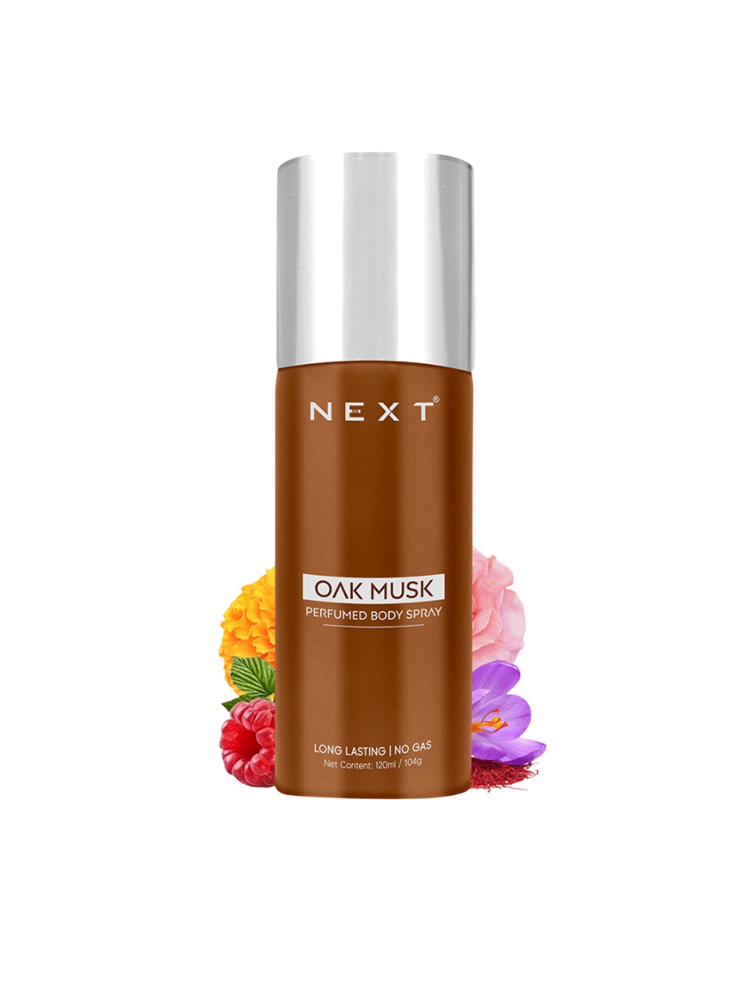 

NEXT CARE Set Of 2 Oak Musk Long Lasting Body Spray - 120 ml Each, Brown