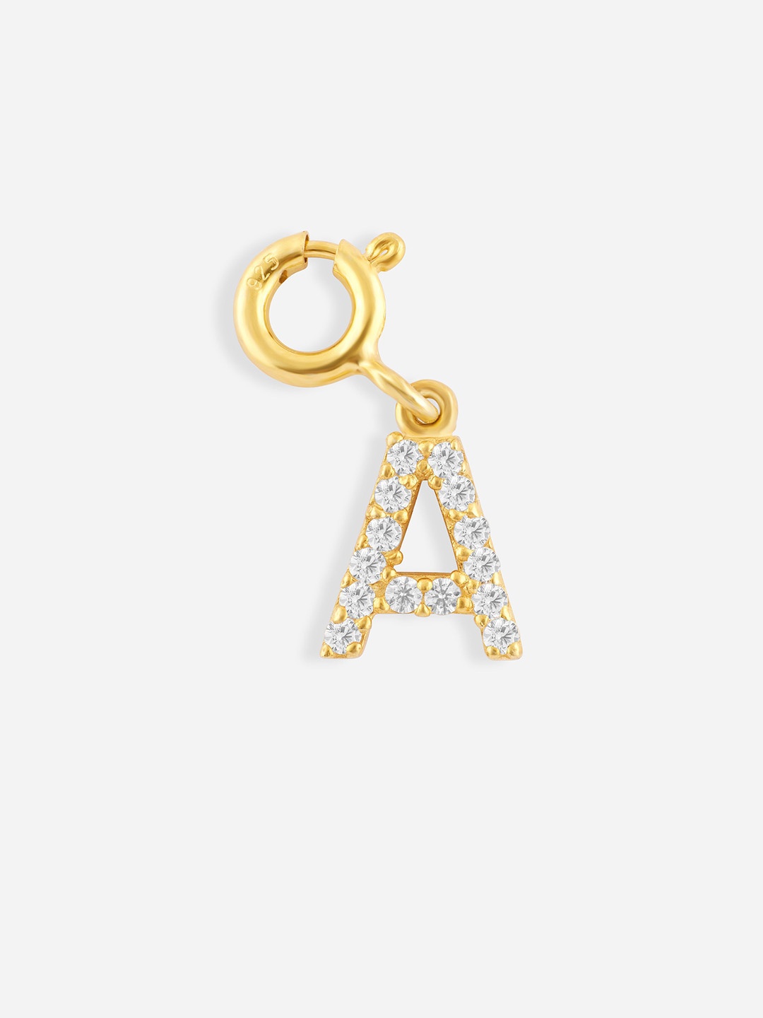 

FIAN 925 Sterling Silver Crystals-Studded FIAN Crystals-Studded Anti-Tarnish Watch Charm, Gold