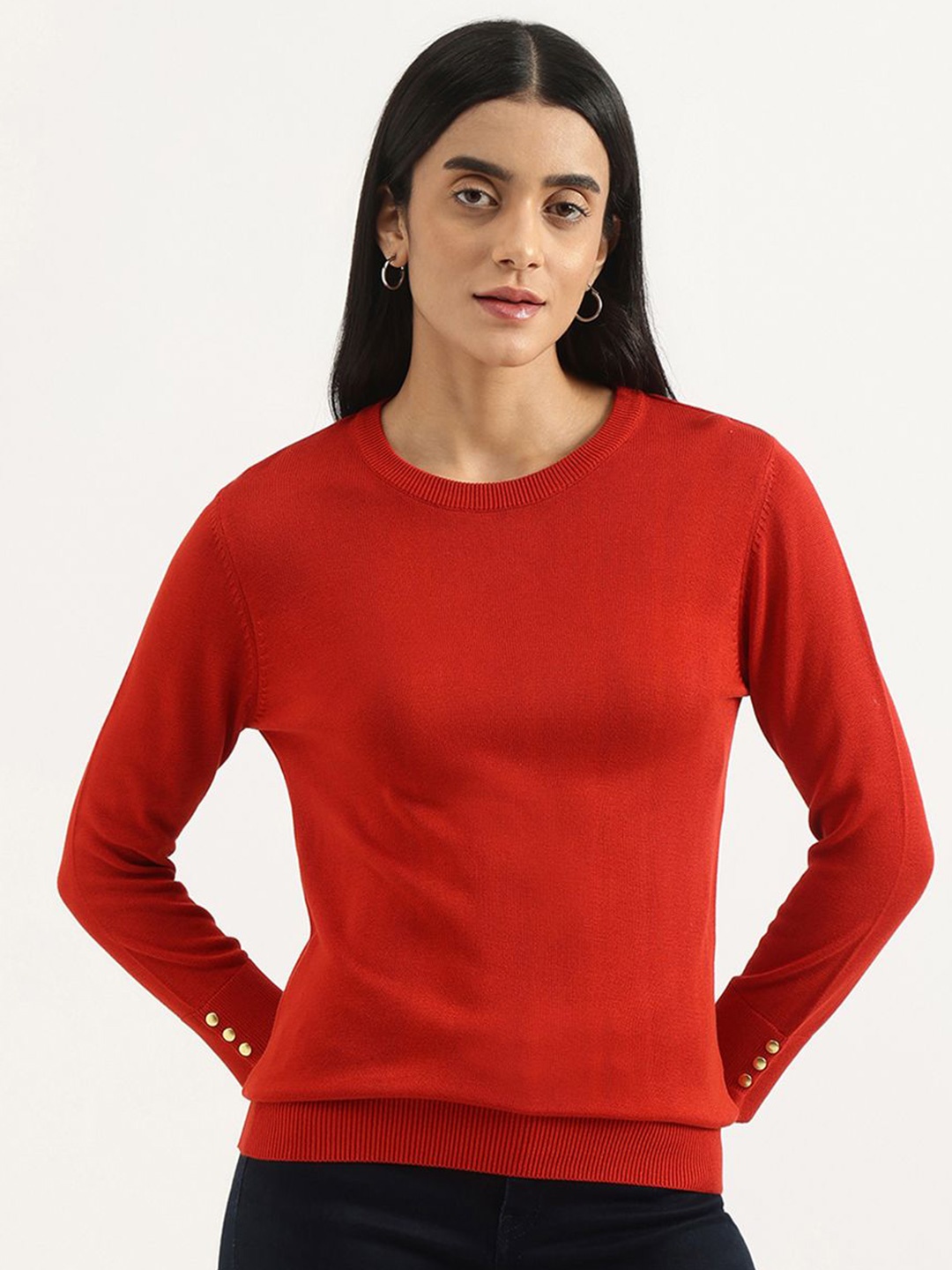

United Colors of Benetton Women Knitted Top, Red