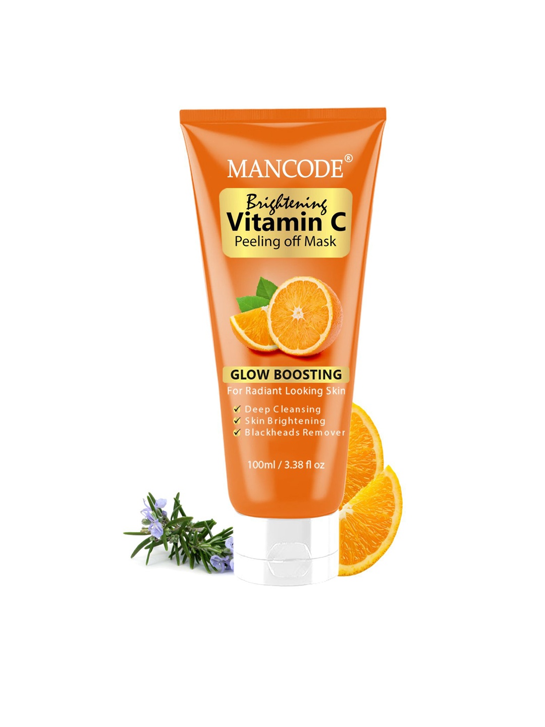 

MANCODE Brightening Vitamin C Peel Off Mask For Deep Cleansing - 100 ml, Orange