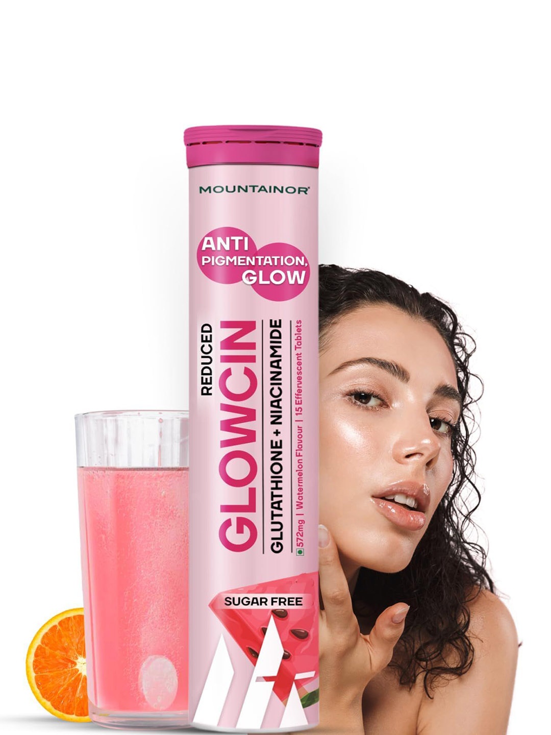 

MOUNTAINOR Glowcin Effervescent Tablets With Glutathione & Niacinamide - 15 Tablets, White