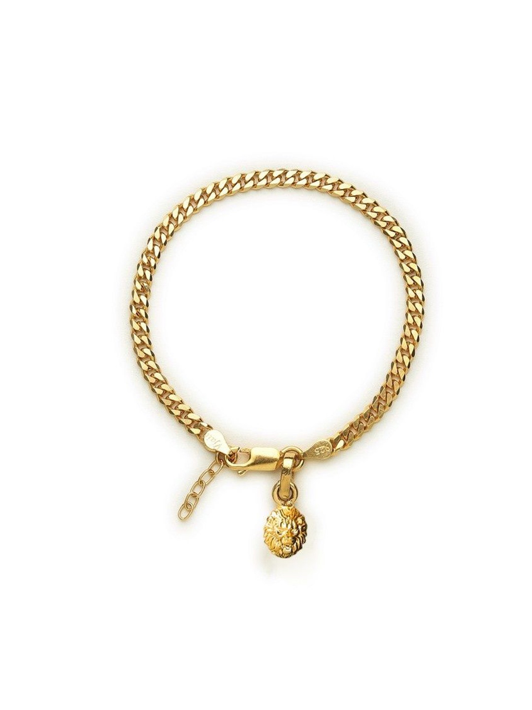 

AKSHAT SAPPHIRE Stainless Steel Gold-Plated Link Bracelet With God Narsimha Pendant