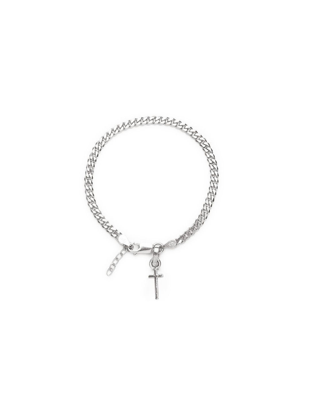 

AKSHAT SAPPHIRE Silver-Plated Stainless Steel Link Bracelet