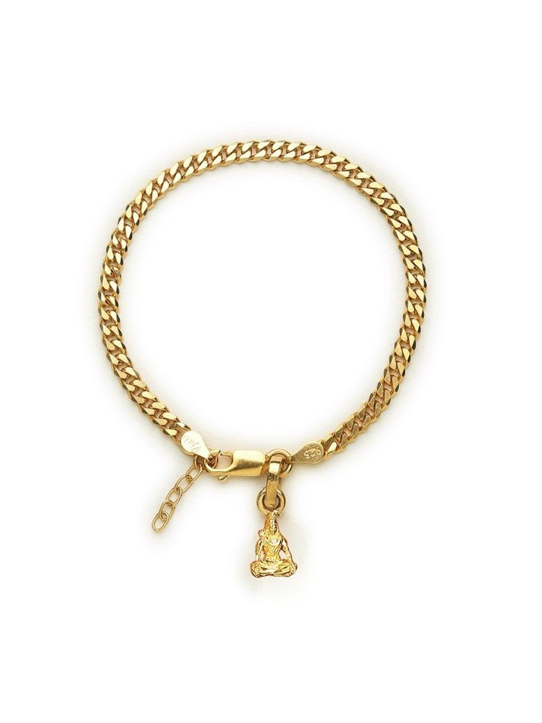 

AKSHAT SAPPHIRE Stainless Steel Gold-Plated Link Bracelet With God Shiva Pendant