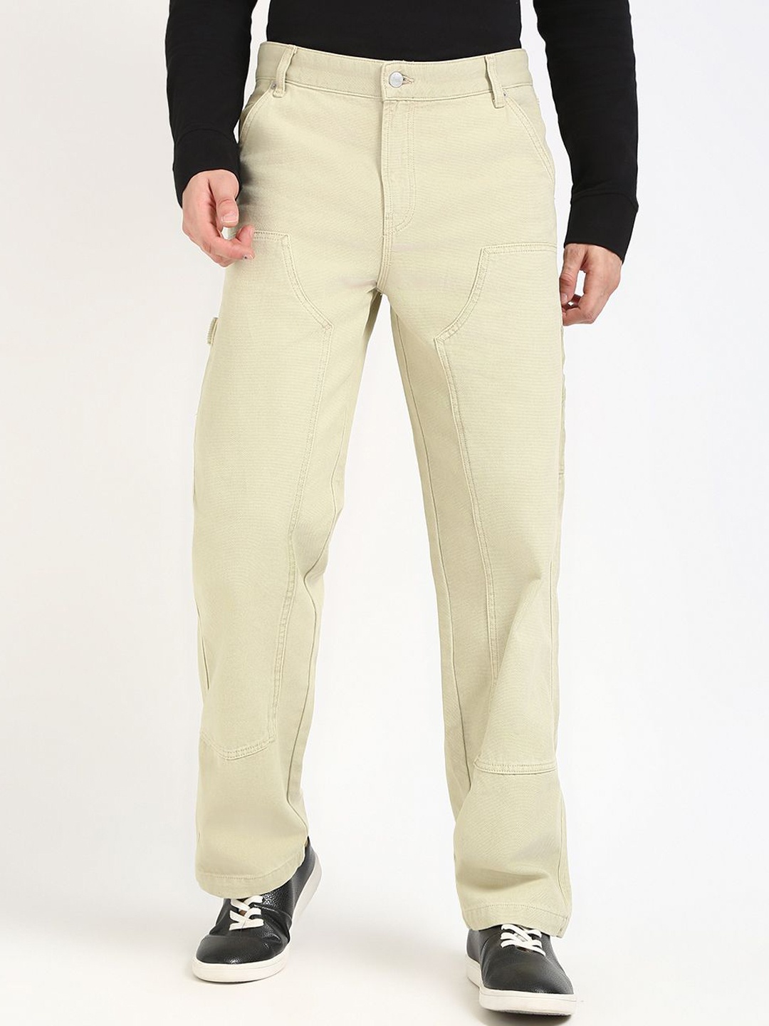 

Tommy Hilfiger Men Mid-Rise Pure Cotton Regular Trousers, Khaki