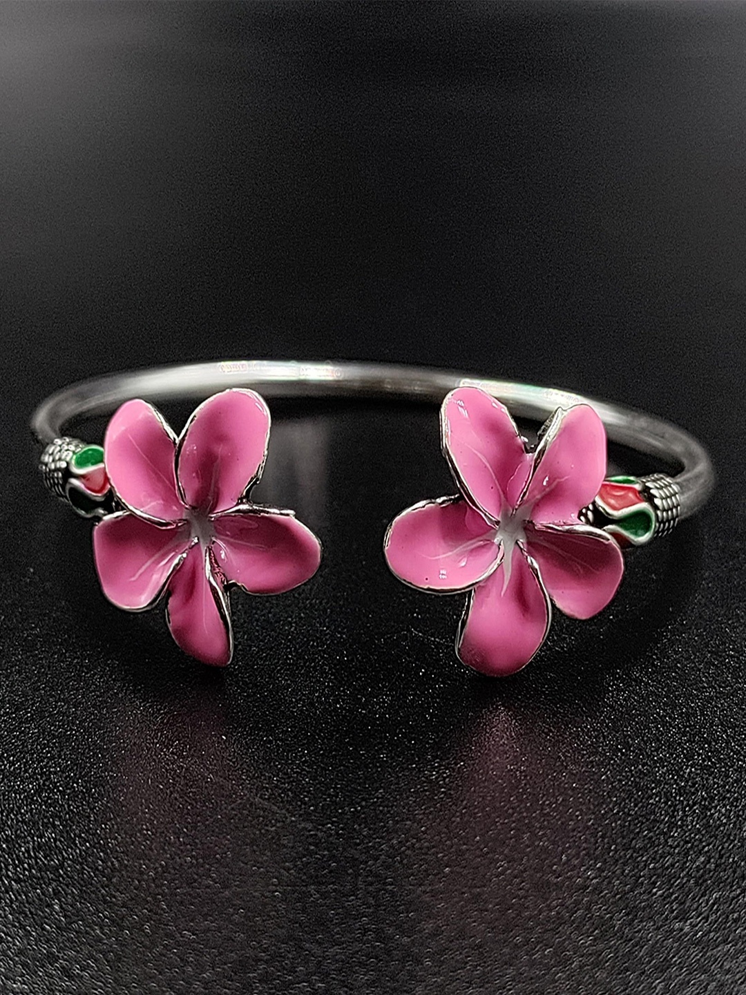 

AMONROO 925 Sterling Silver Rhodium-Plated Cuff Bracelet