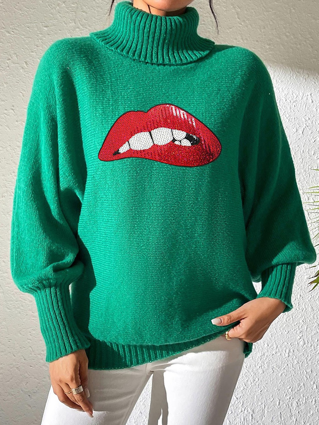 

StyleCast x Revolte Women Printed Pullover, Green