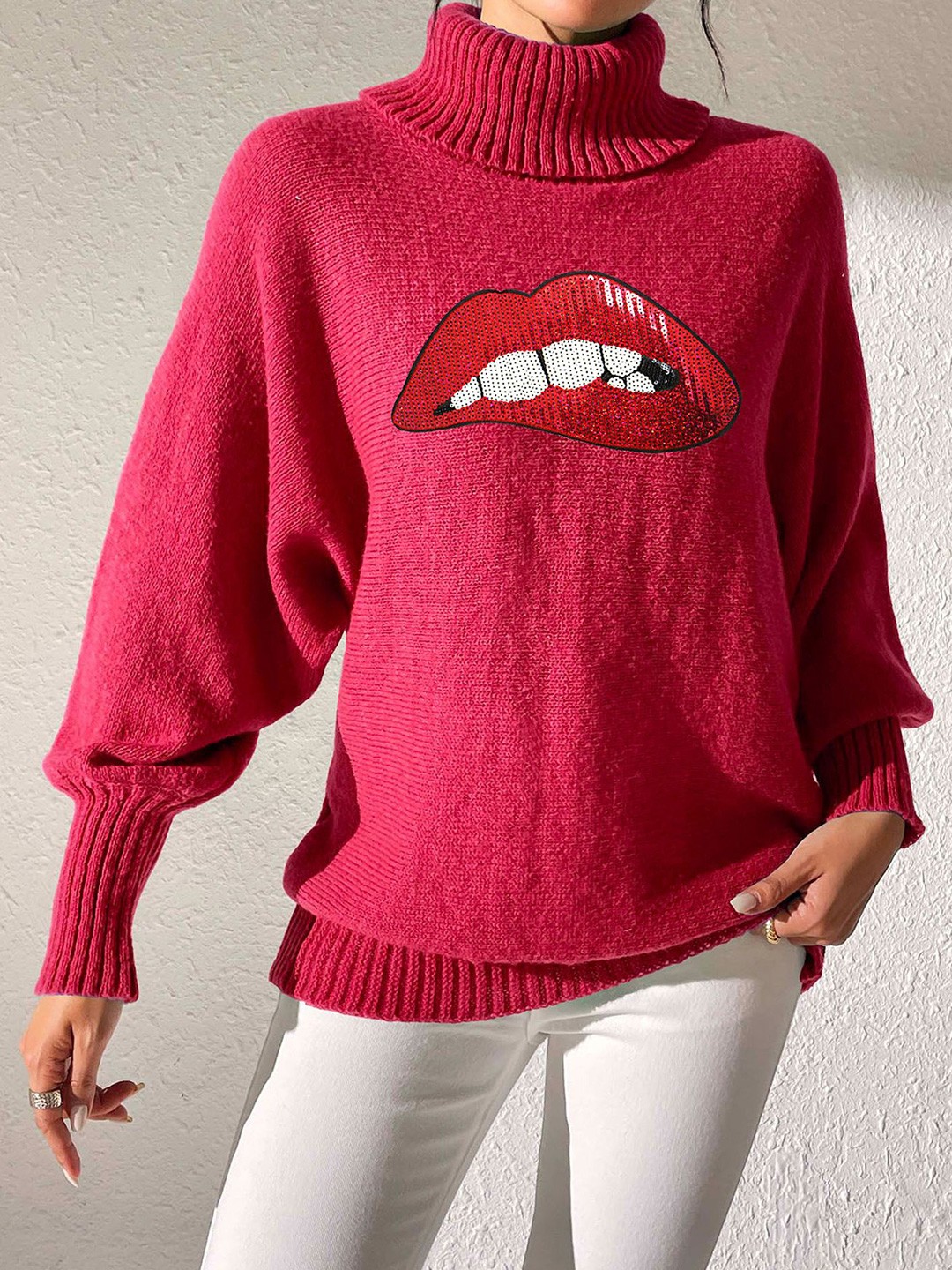 

StyleCast x Revolte Women Ribbed Pullover, Pink