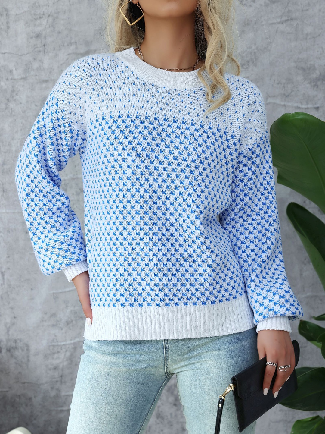 

StyleCast x Revolte Women Cable Knit Pullover, Blue