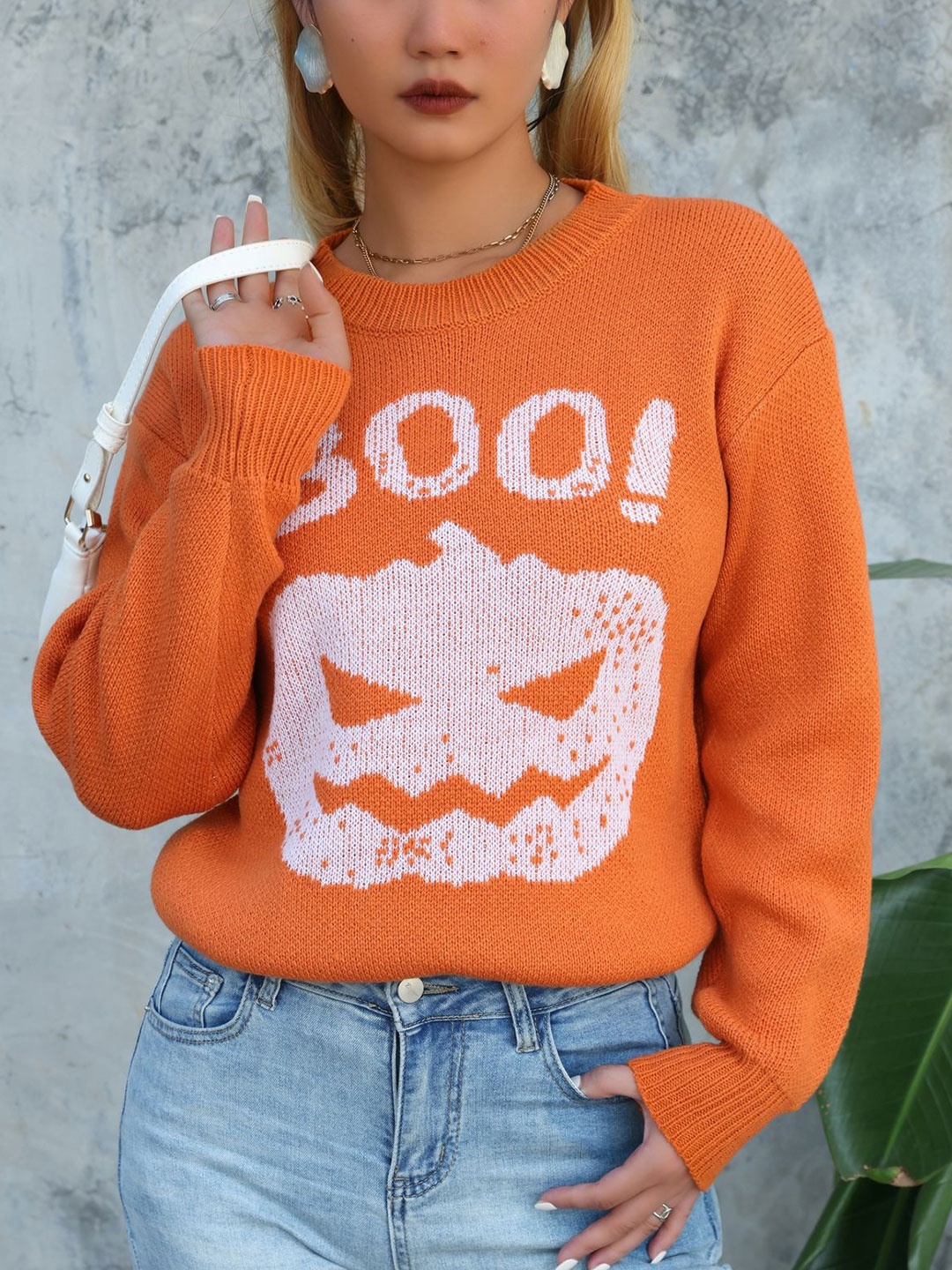 

StyleCast x Revolte Women Cable Knit Pullover, Orange