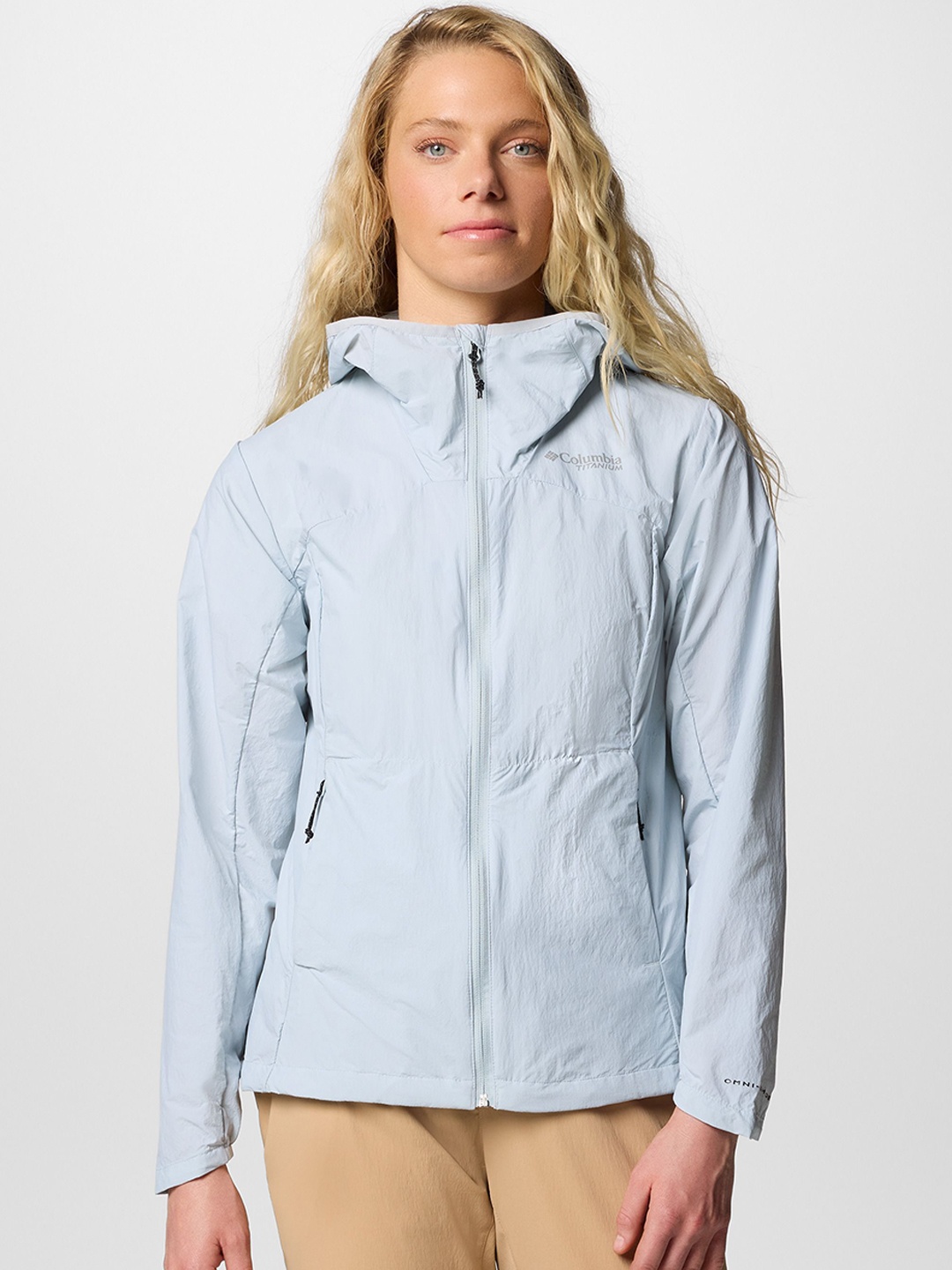 

Columbia Omni Shield Loop Trail III Wind And Water Resistant Rain Jacket, Blue