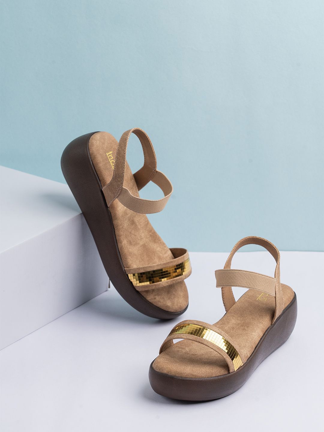 

Inc 5 Comfort Heel Sandals, Tan