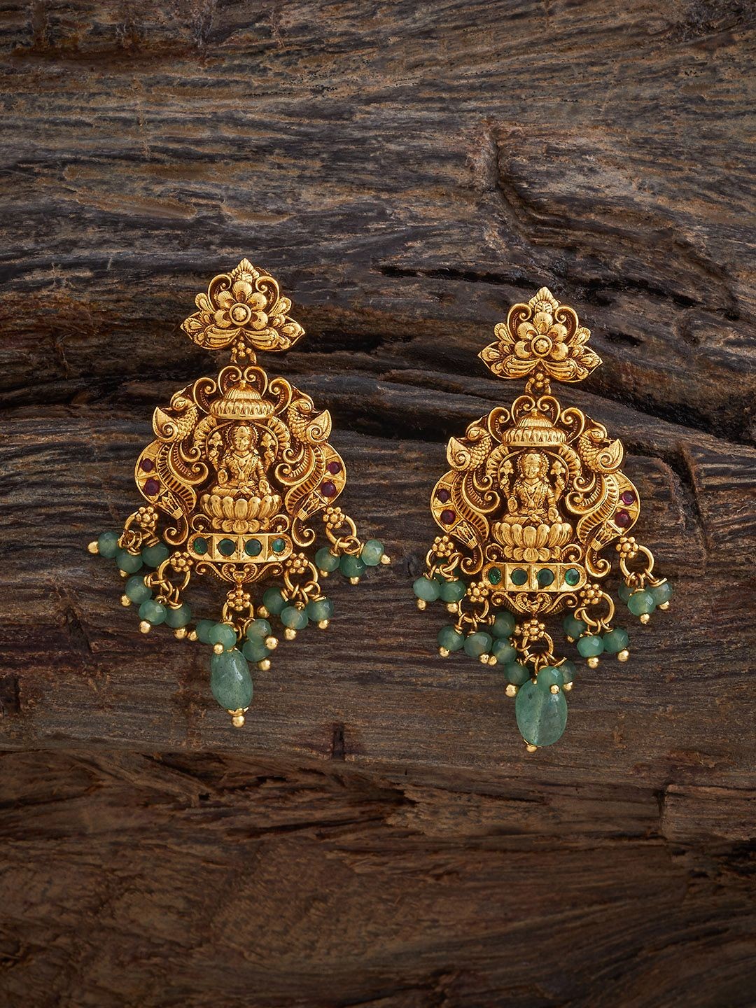 

Kushal's Fashion Jewellery Gold Plated Contemporary Ethnic Drop Earrings