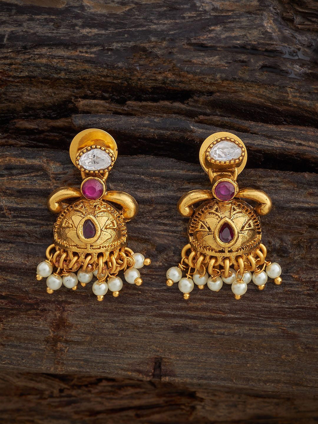 

Kushal's Fashion Jewellery Gold Plating Contemporary Antique Drop Earrings