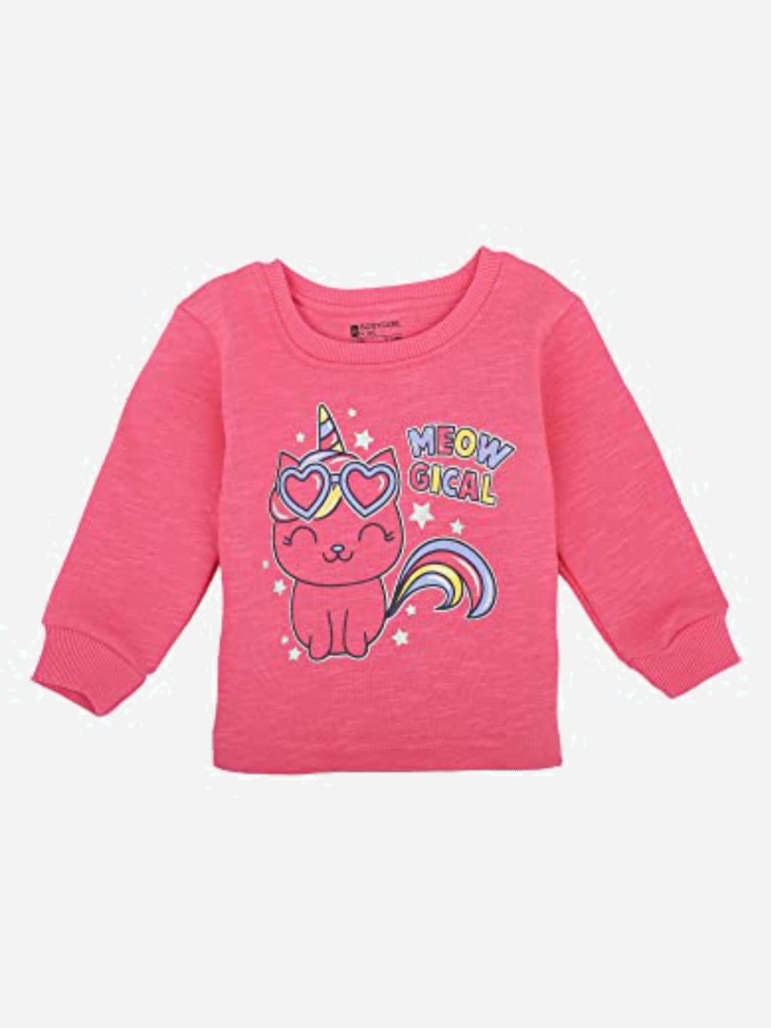 Bodycare Girls Graphic Printed Round Neck Cotton T-shirt, Pink