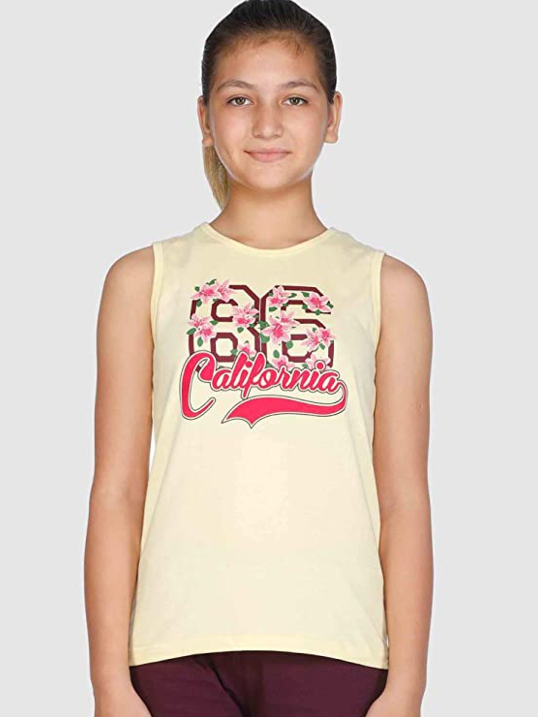 

Bodycare Girls Typography Printed Round Neck Cotton T-shirt, Yellow