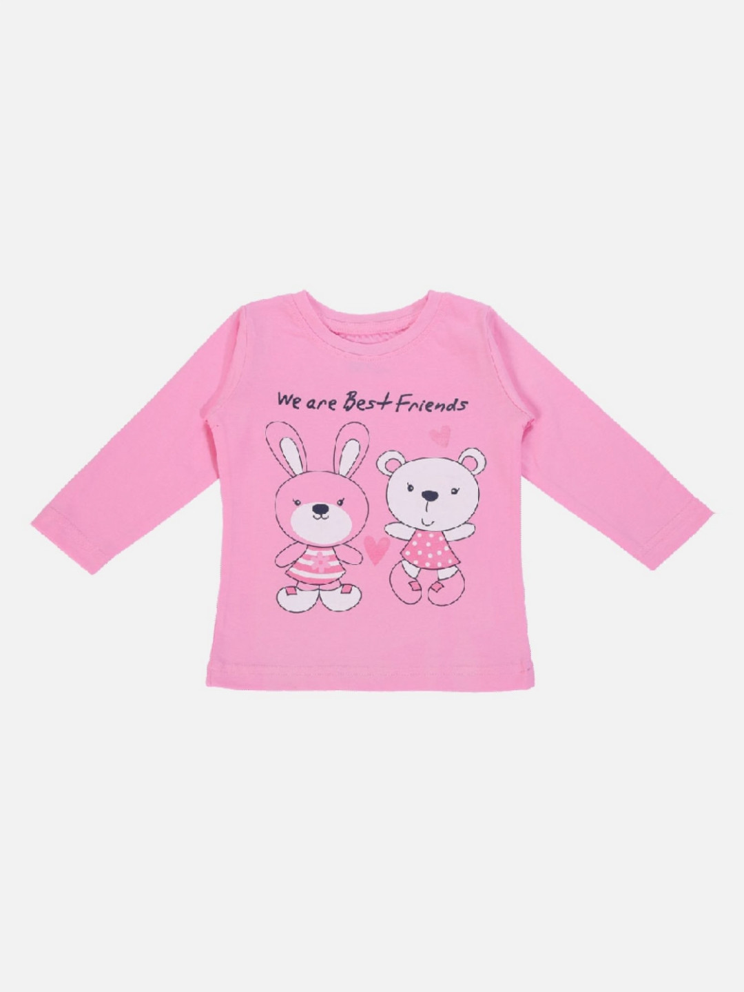 

Bodycare Girls Graphic Printed Round Neck Cotton T-shirt, Pink