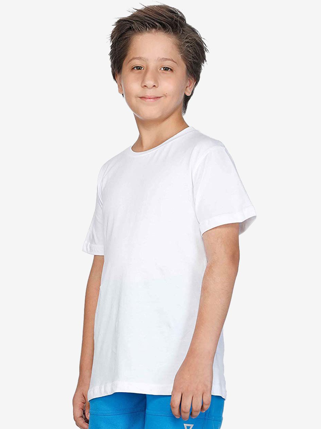 

Bodycare Boys Pack Of 2 Solid Round Neck Cotton T-shirts, White