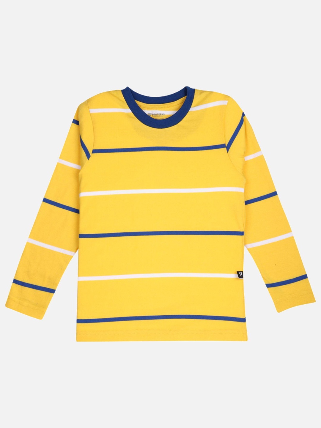 

Bodycare Boys Striped Round Neck Cotton T-shirt, Yellow