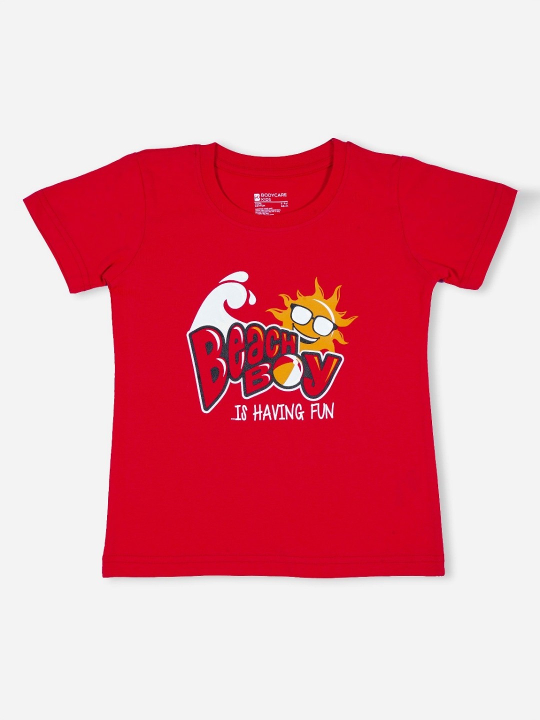 

Bodycare Boys Typography Printed Round Neck Cotton T-shirt, Red