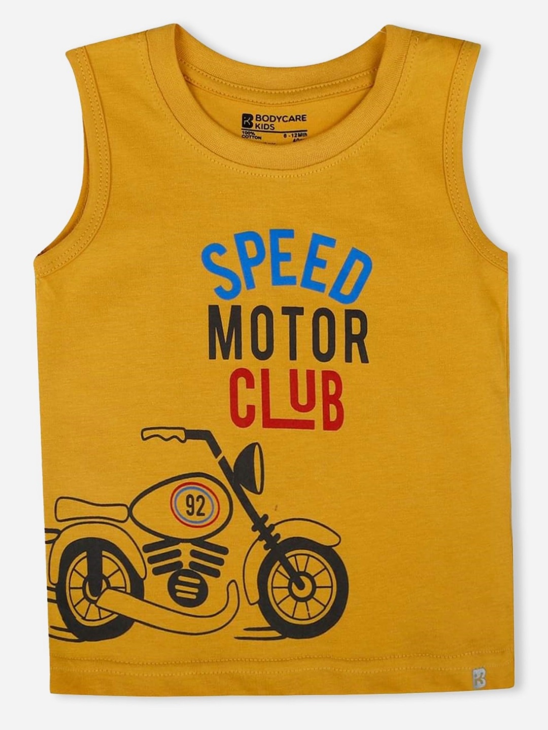 Bodycare Boys Typography Printed Round Neck Cotton T-shirt, Mustard