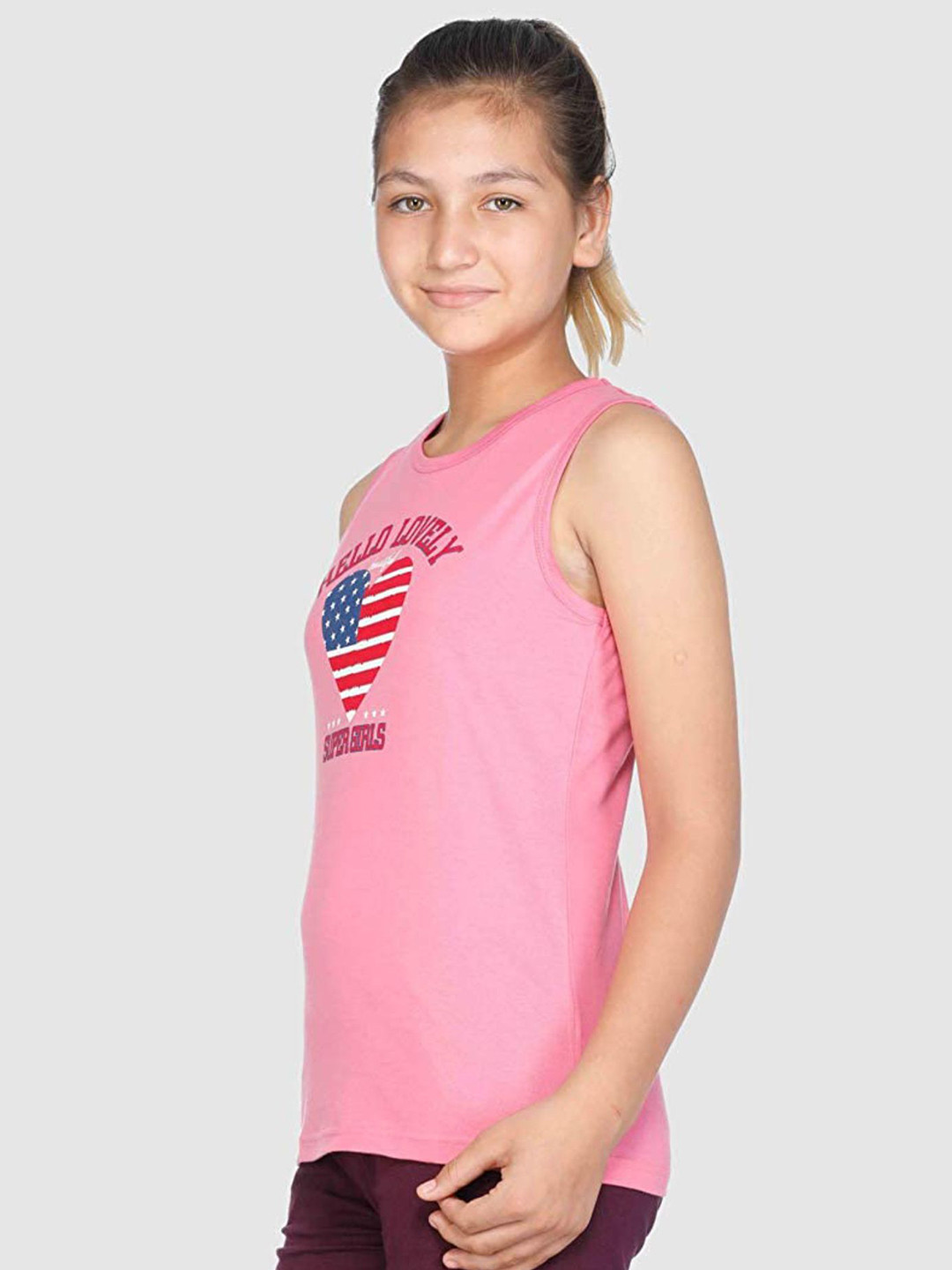 

Bodycare Girls Typography Printed Round Neck Cotton T-shirt, Pink