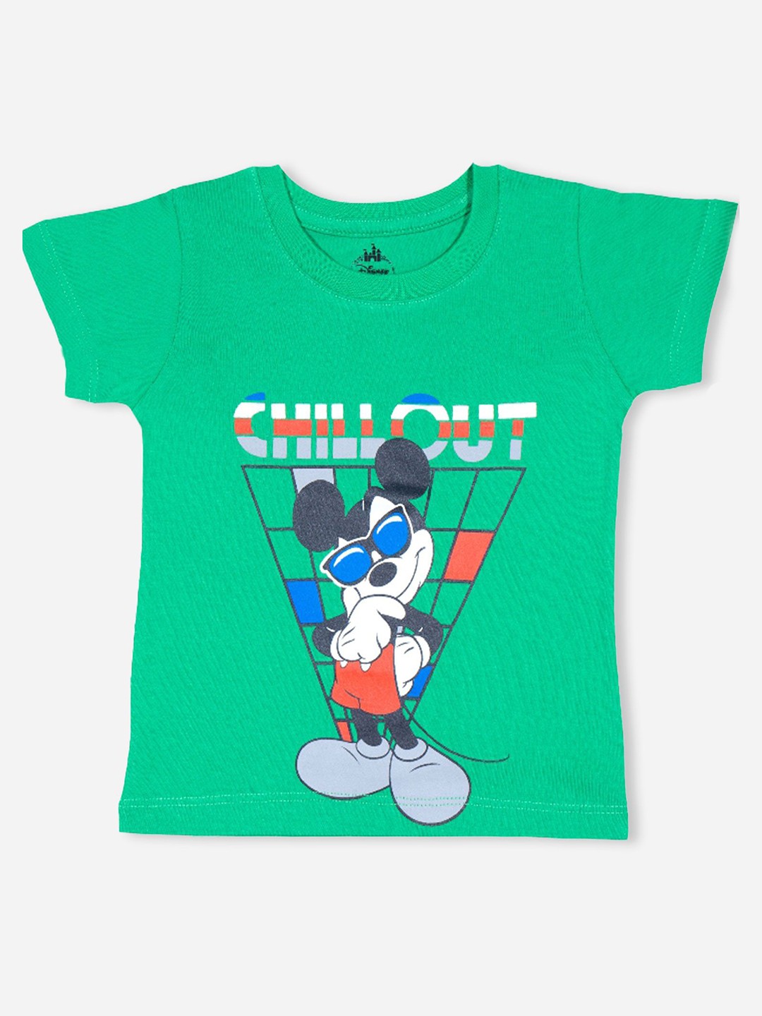 

Bodycare Boys Typography Printed Round Neck Cotton Mickey Mouse T-shirt, Green