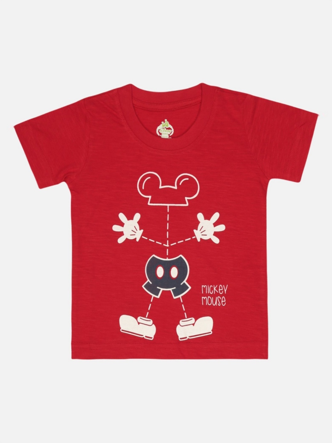 

Bodycare Boys Graphic Mickey Mouse Printed Round Neck Cotton T-shirt, Red