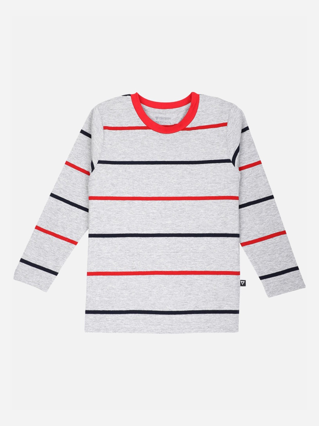 

Bodycare Boys Striped Applique T-shirt, Grey