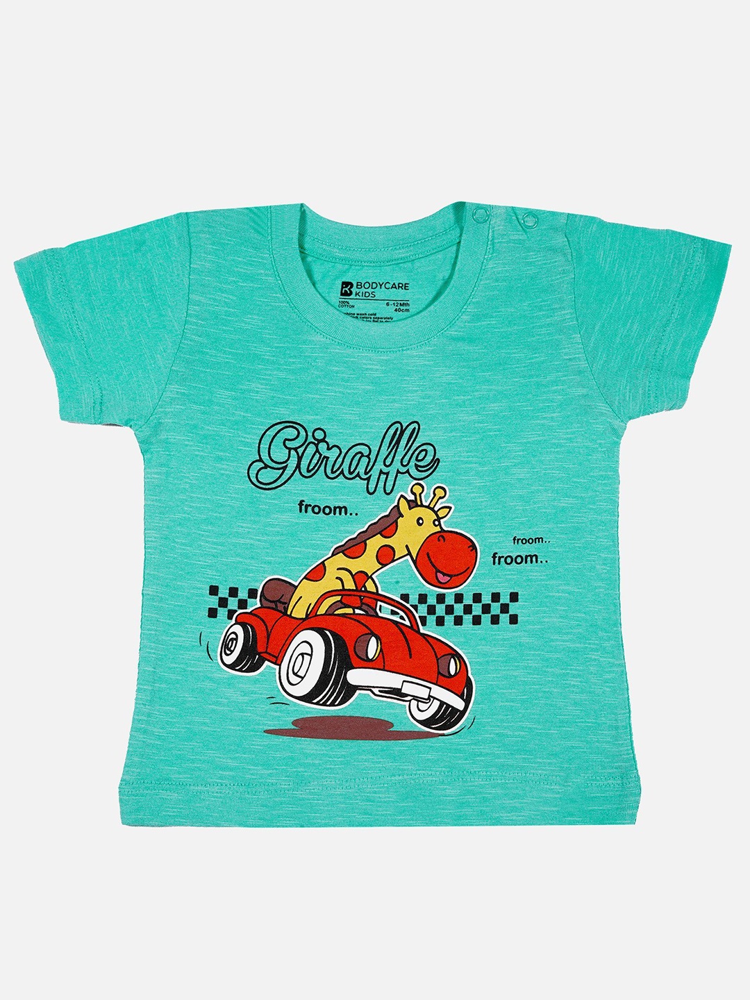 

Bodycare Boys Typography Printed Round Neck Cotton T-shirt, Sea green
