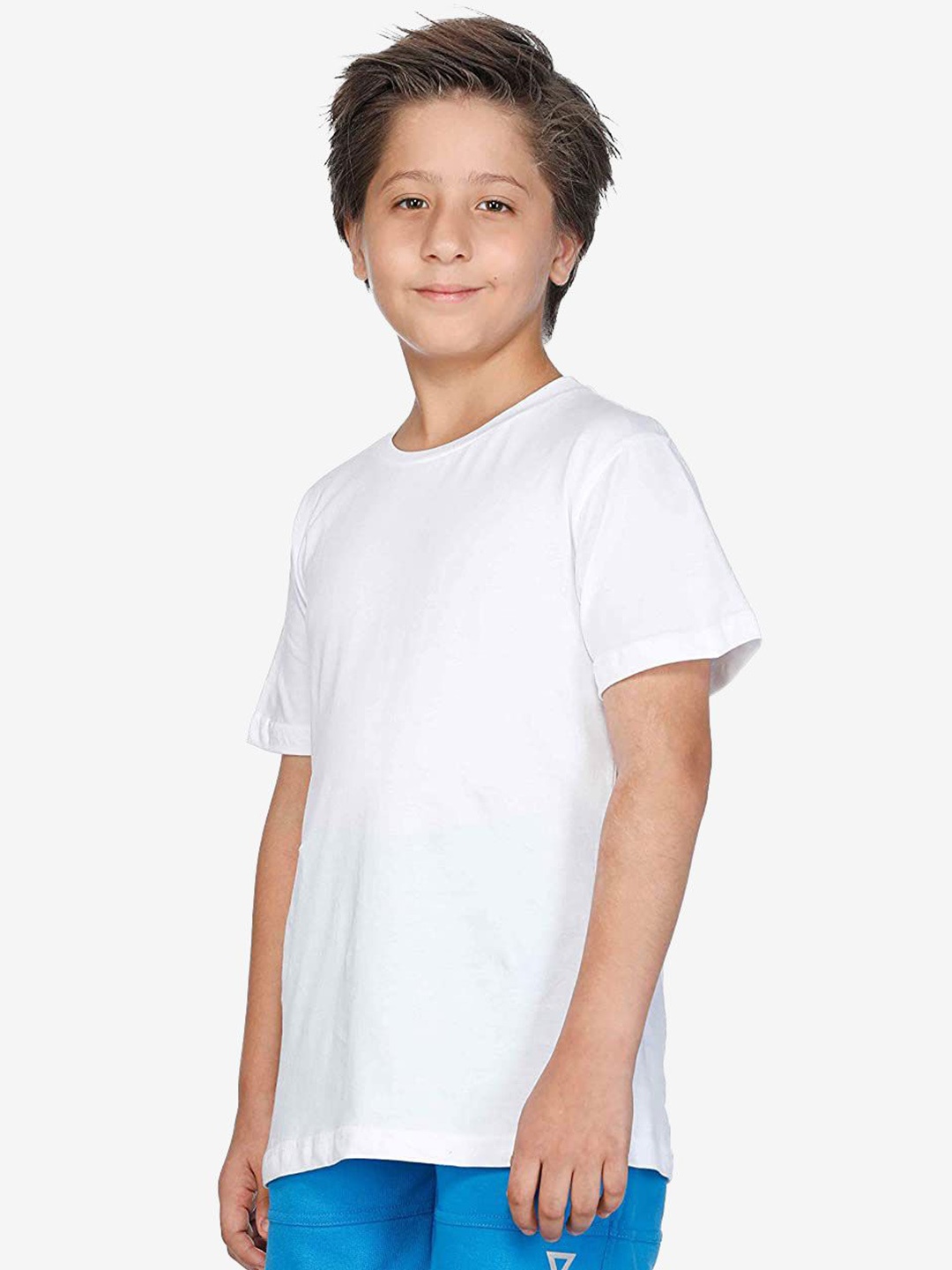 

Bodycare Boys Pack Of 2 Solid Round Neck Cotton T-shirts, White