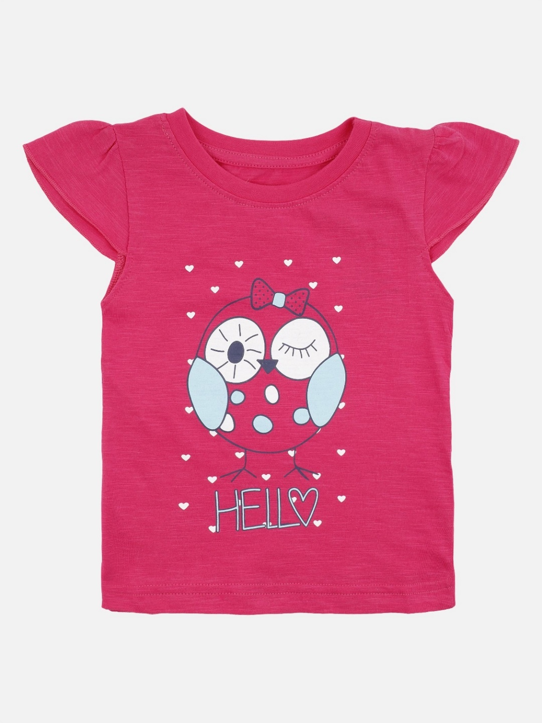 

Bodycare Girls Graphic Printed Round Neck Cotton T-shirt, Pink