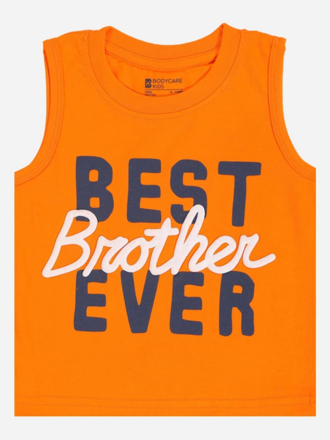 

Bodycare Boys Typography Printed Round Neck Cotton T-shirt, Orange