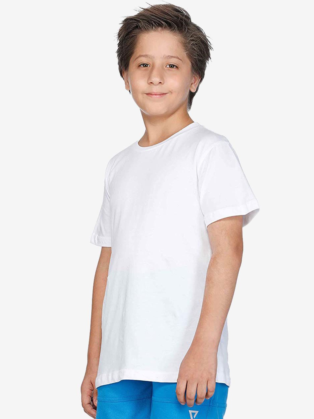 

Bodycare Boys Pack Of 2 Solid Round Neck Cotton T-shirts, White