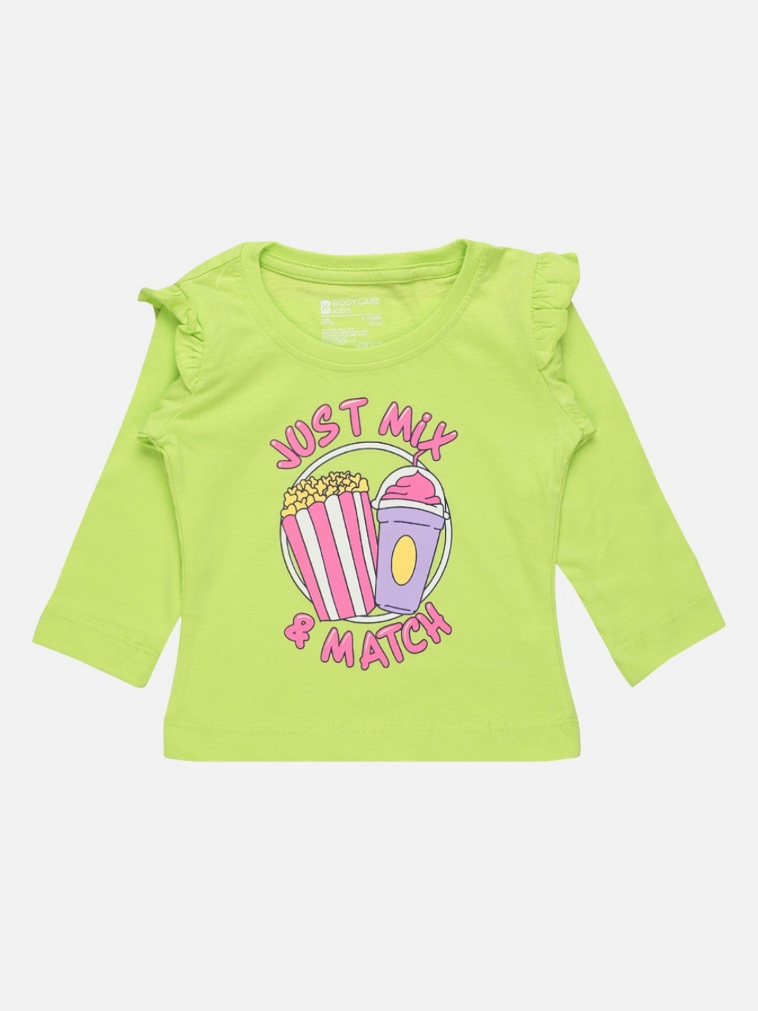 

Bodycare Girls Typography Printed Round Neck Cotton T-shirt, Green